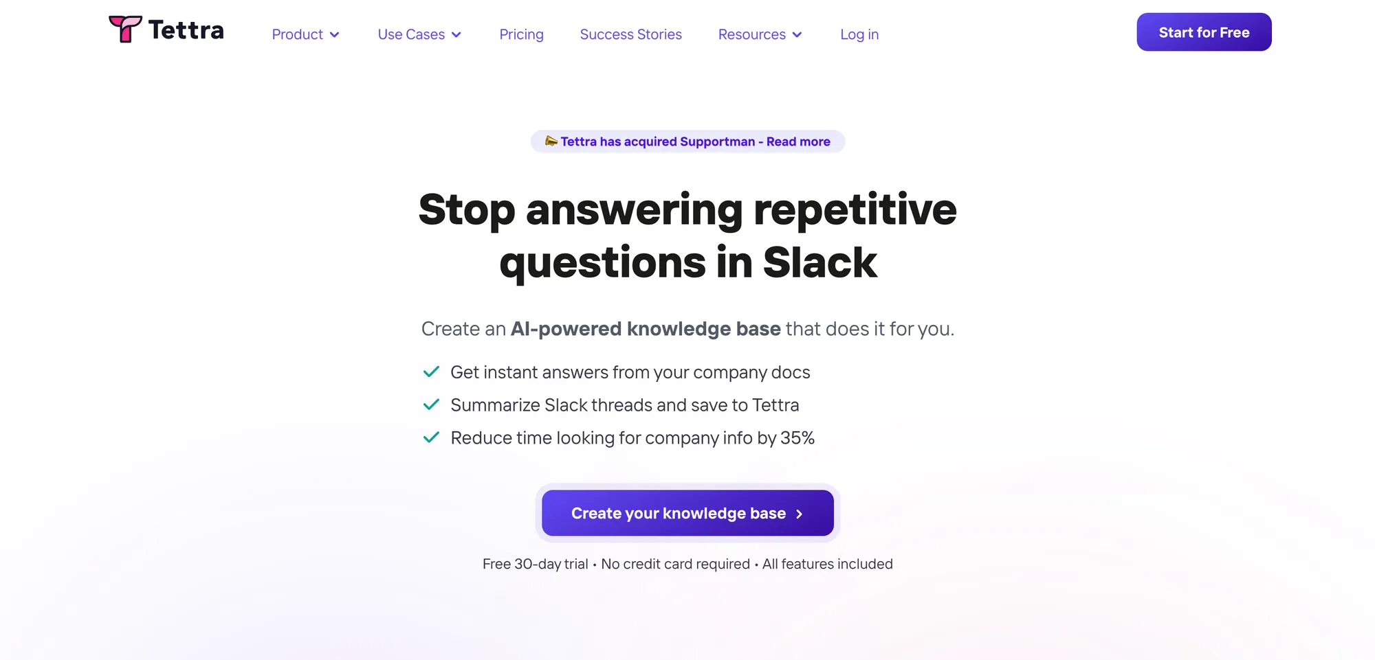 Tettra knowledge base.