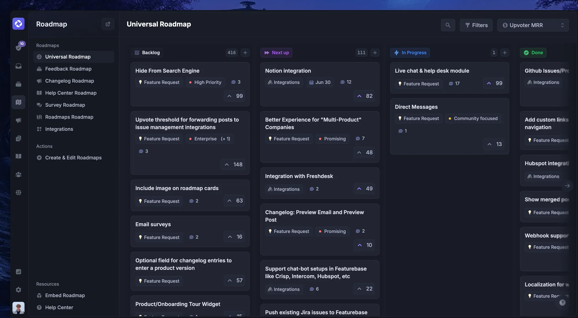 Featurebase's roadmaps.