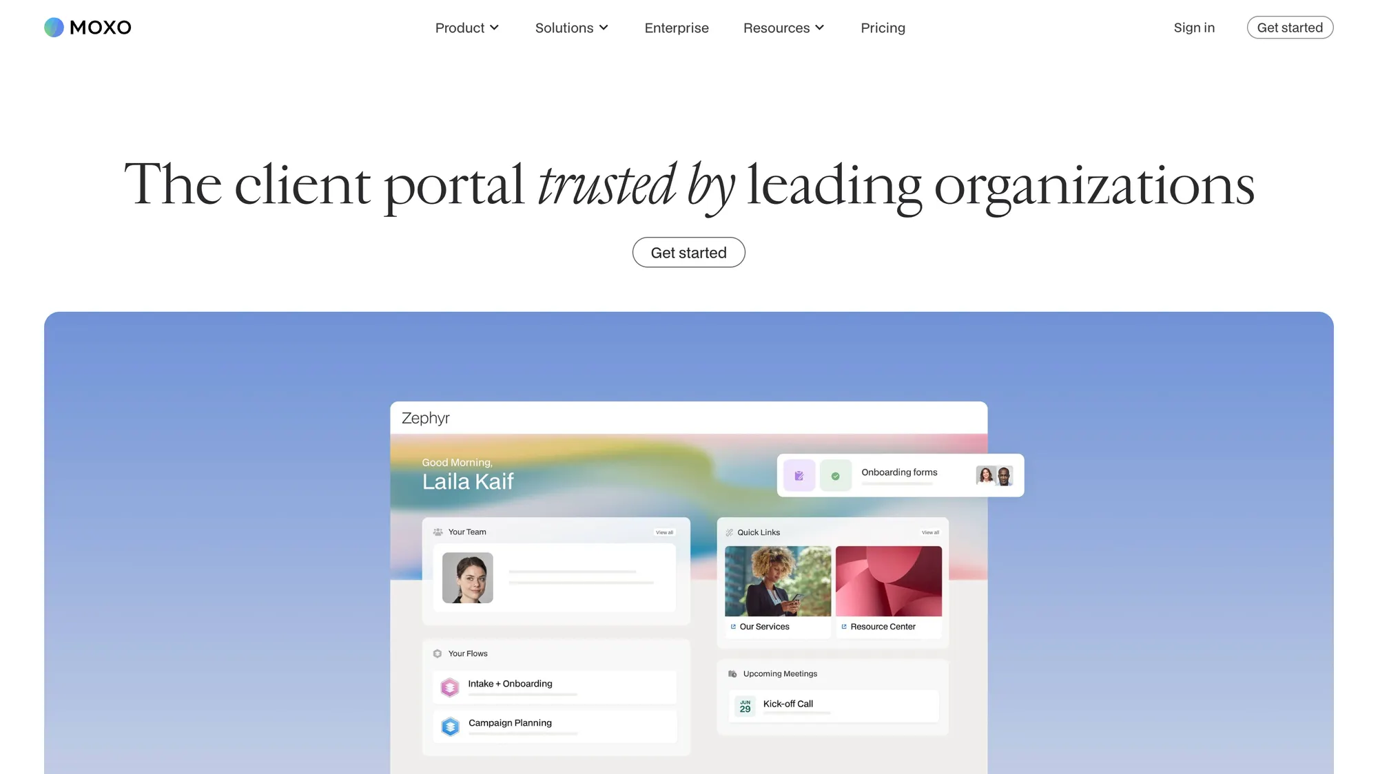 Moxo's website.