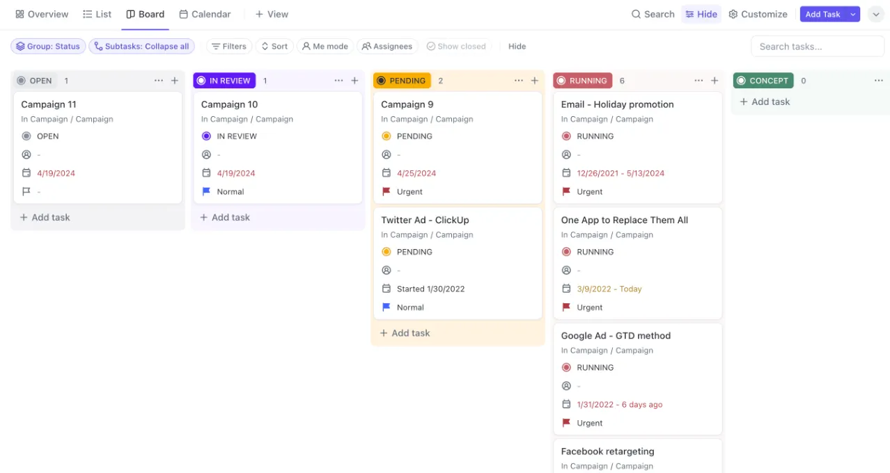 Clickup is a trello alternative.