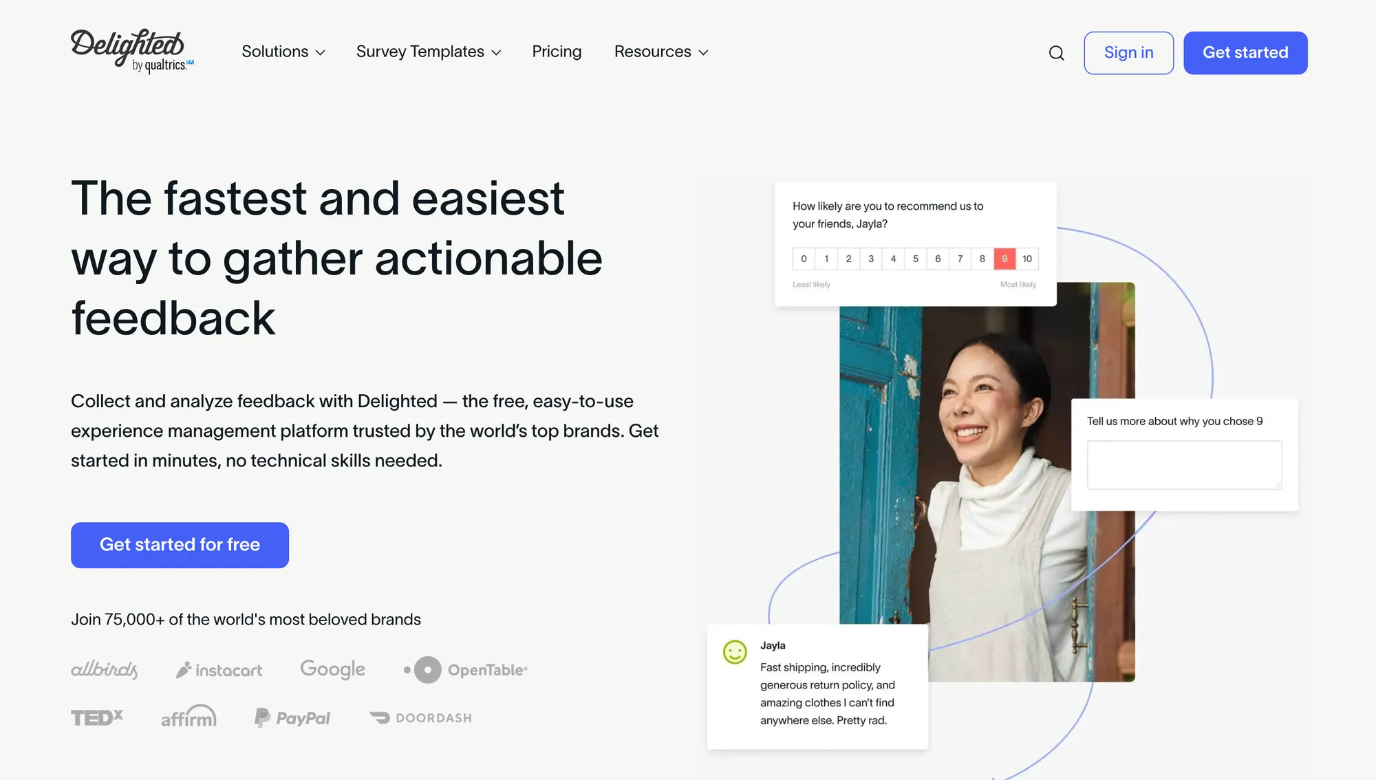 Deligthed feedback platform.