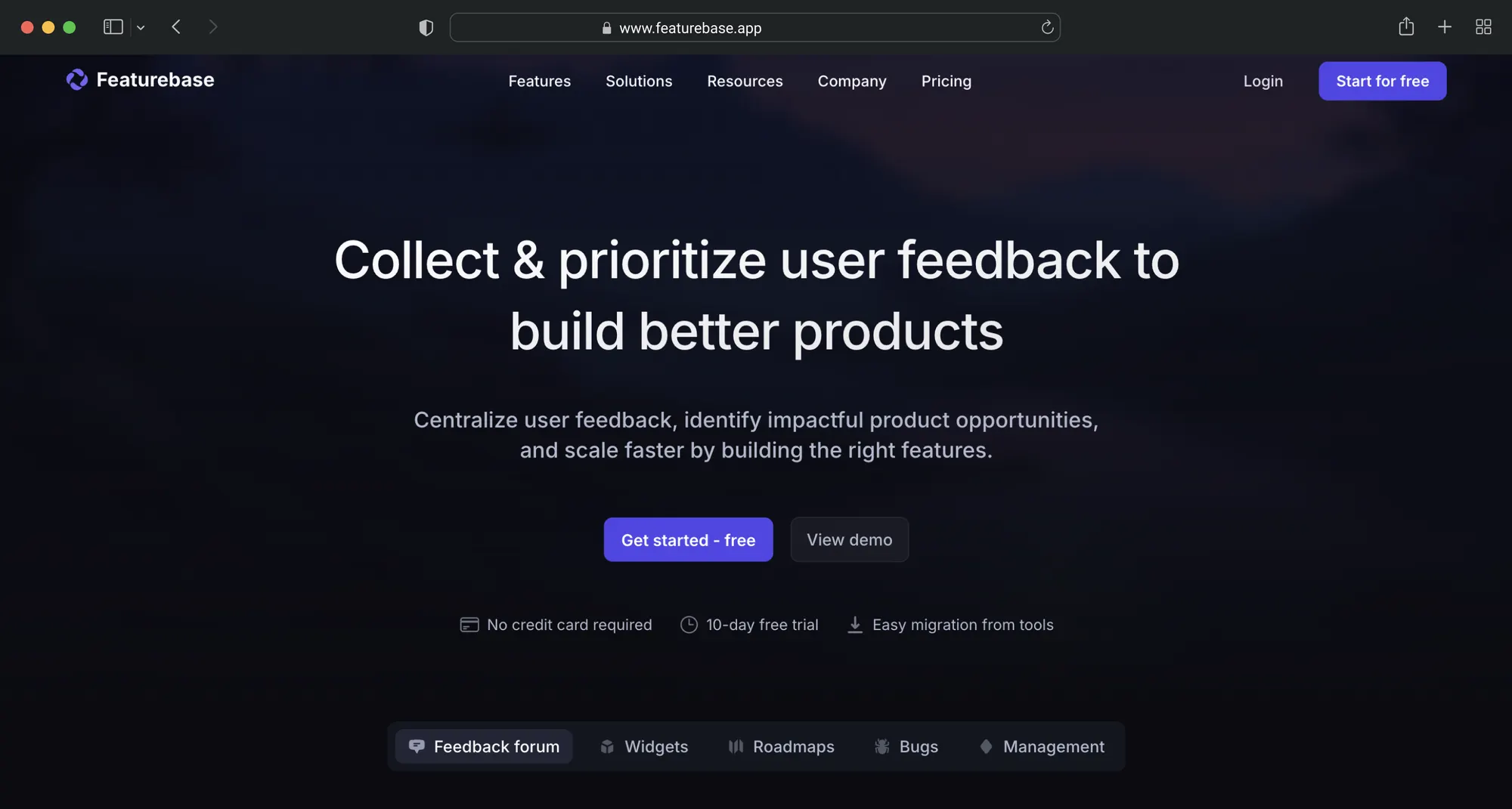 Featurebase is a modern feedback tool.