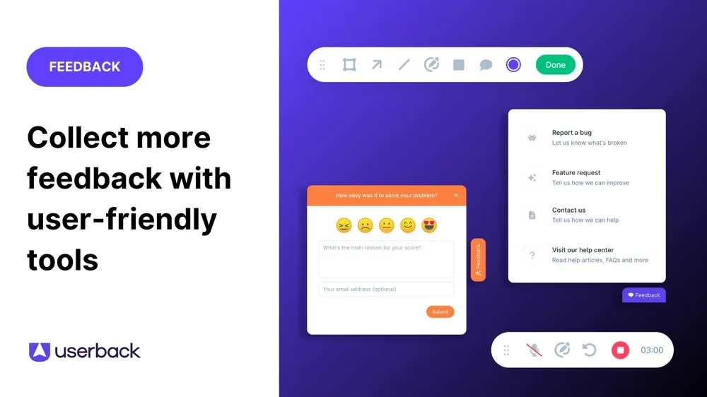 Userback's feedback widget