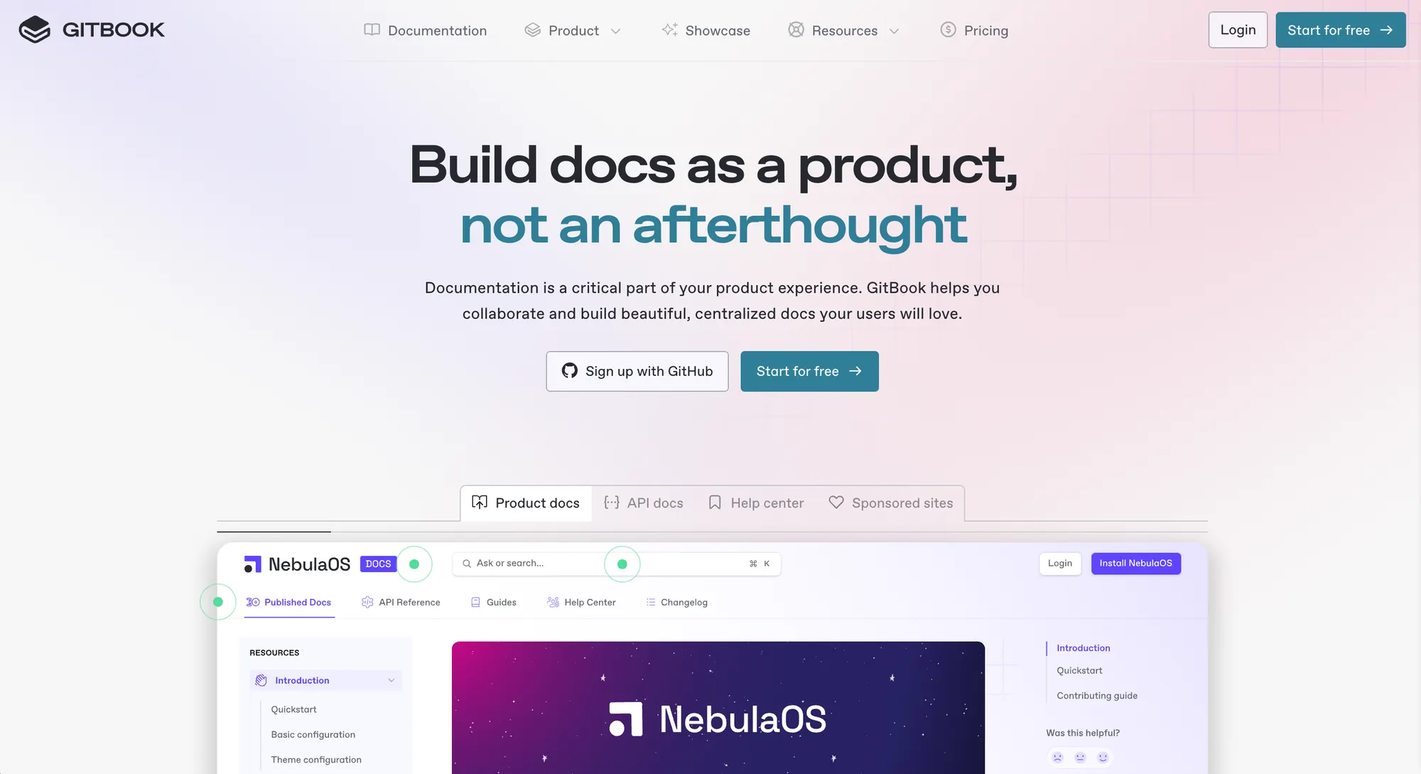 GitBook's marketing page.