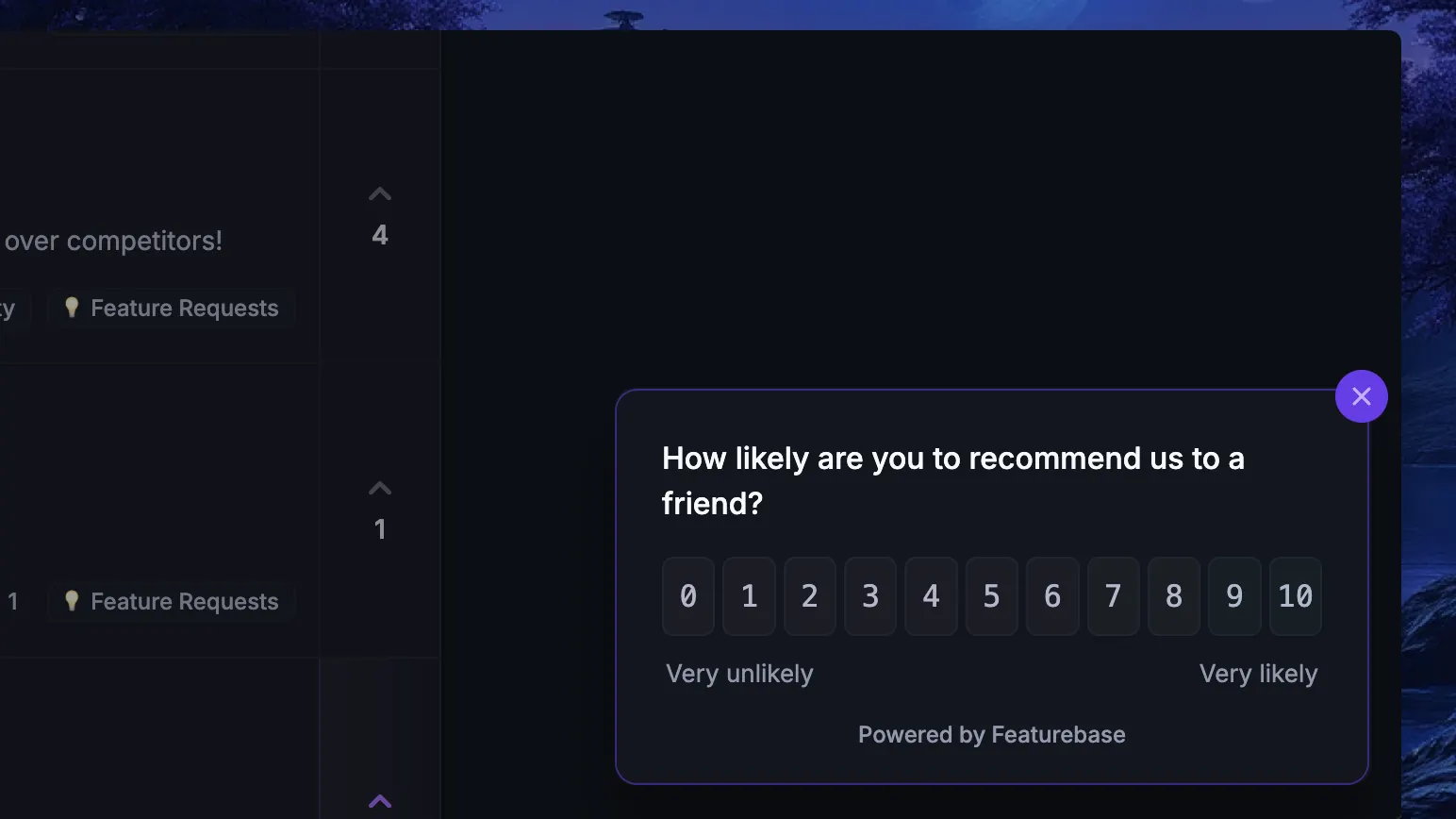NPS surveys in Featurebase