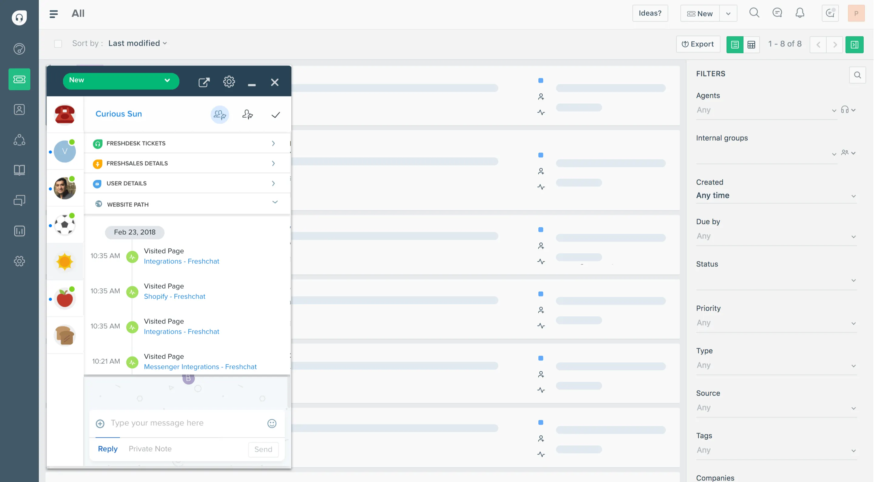 Freshdesk support inbox.