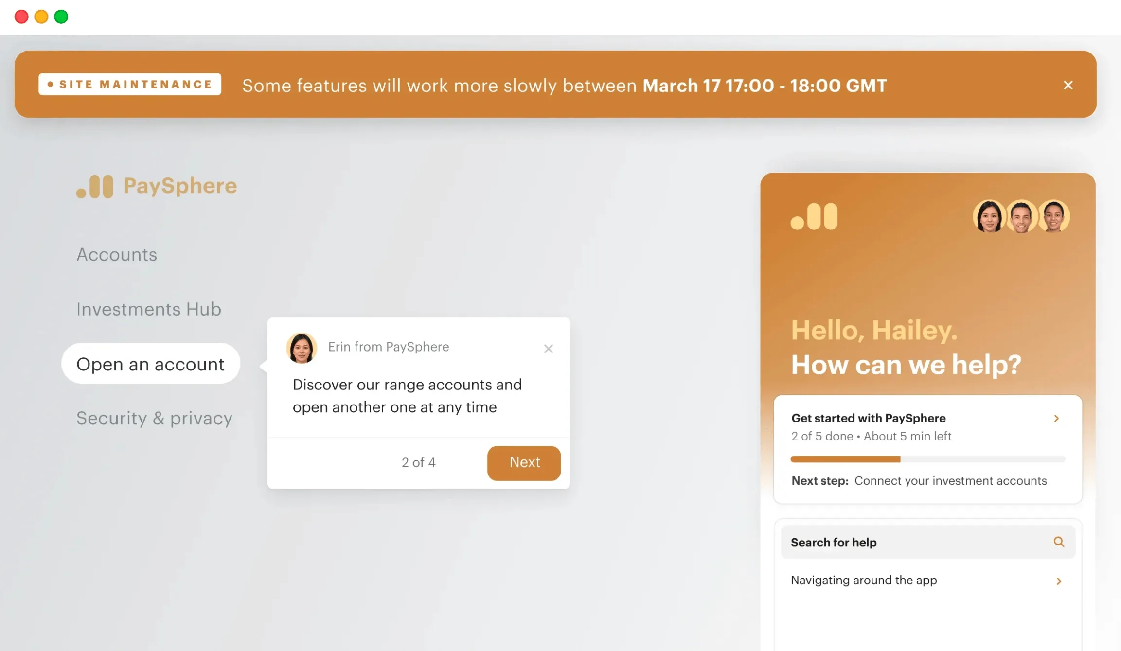 Intercom's product tours.