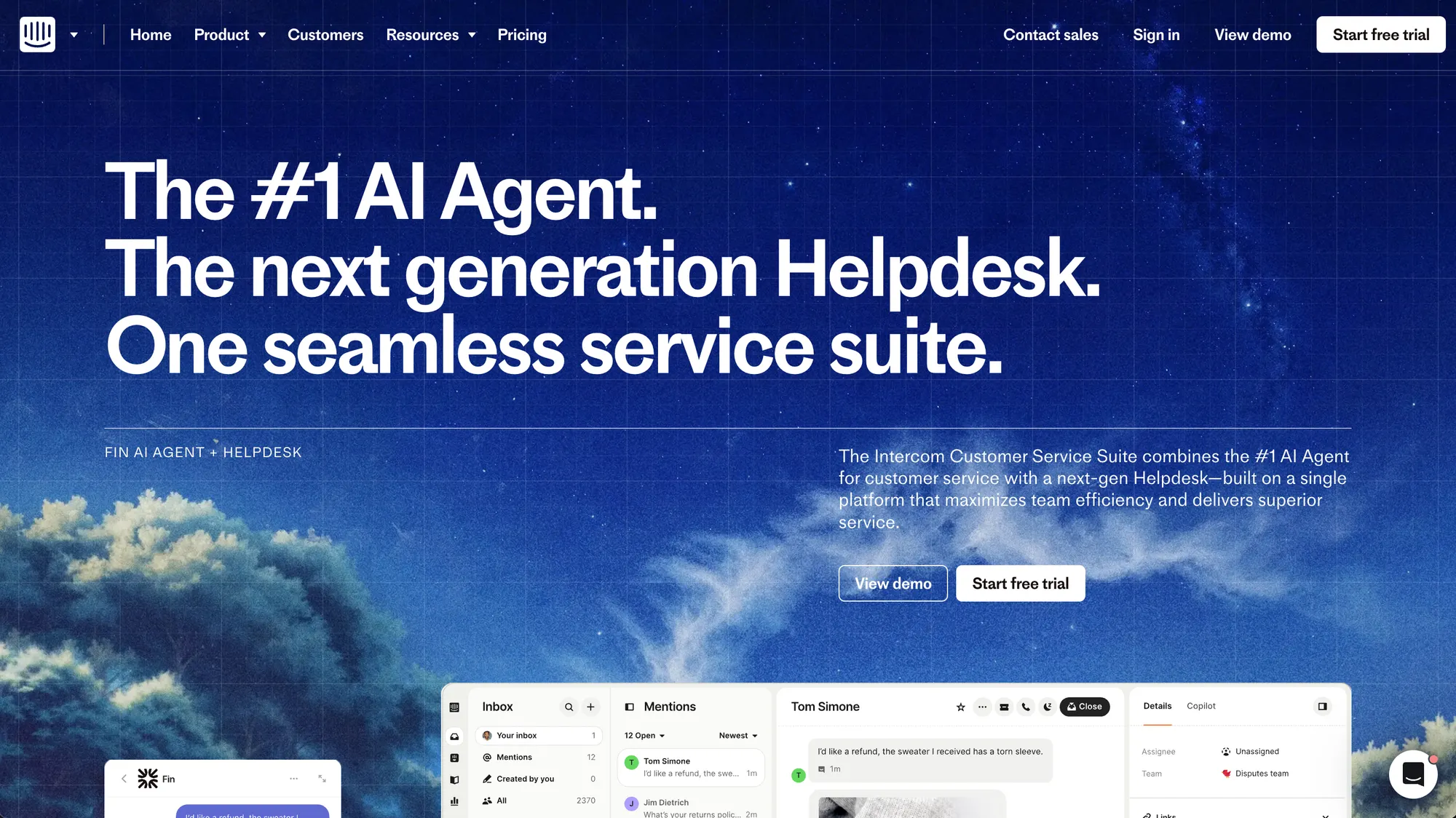 Intercom's website.