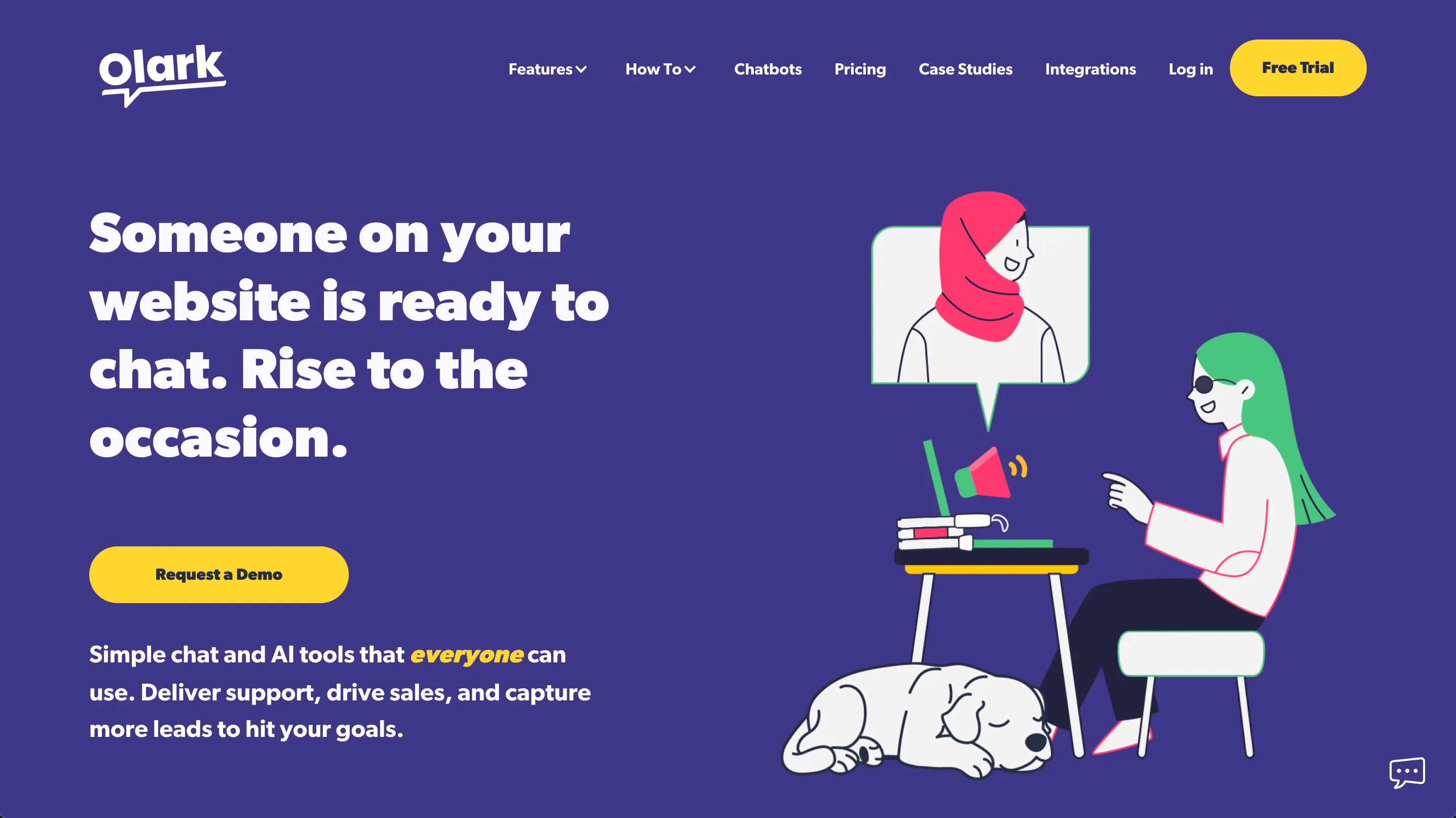 Olark's website.