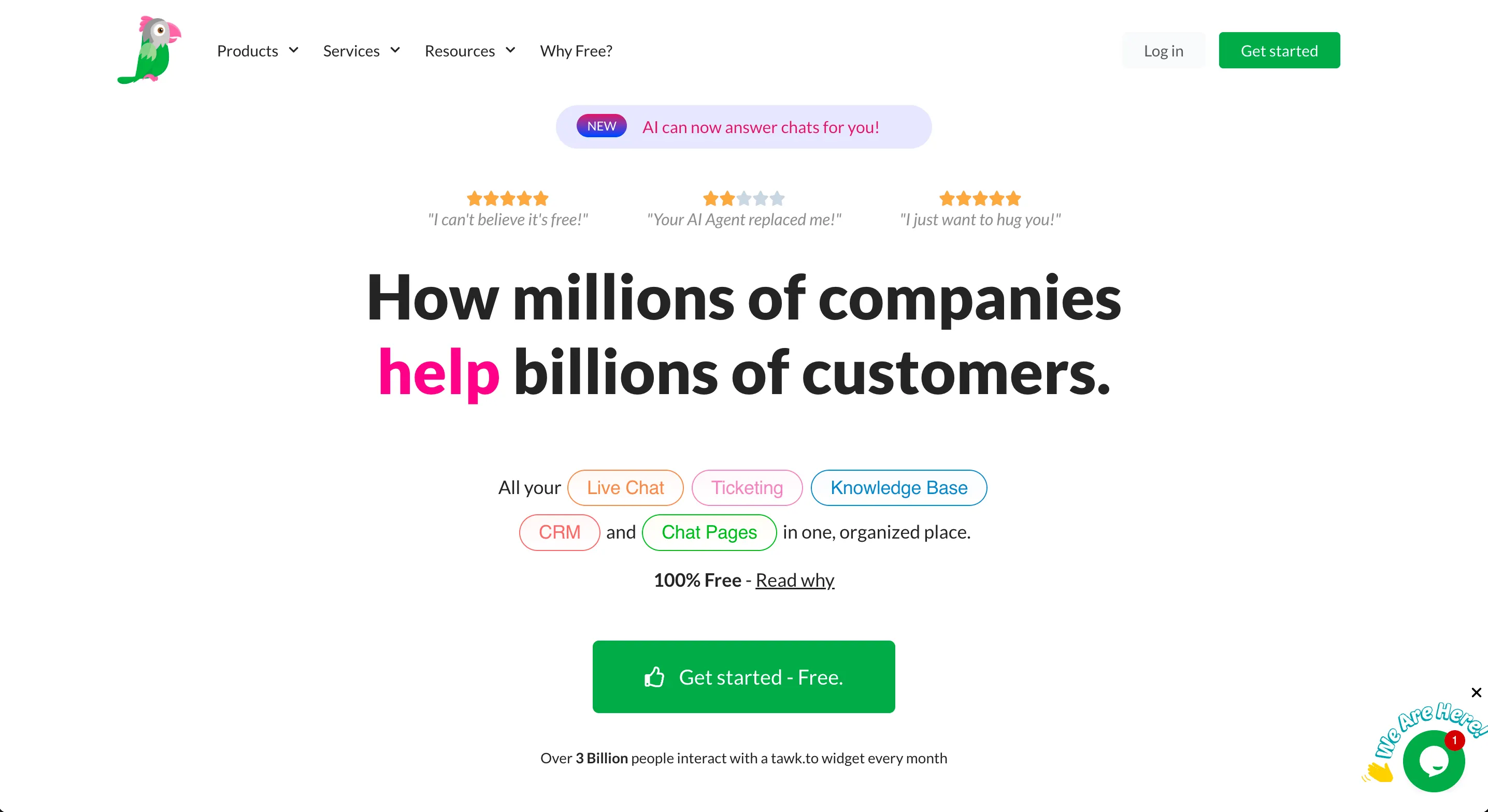 Tawk.to website.