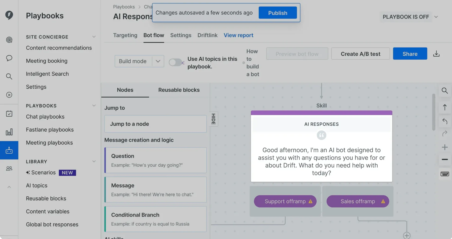 Workflows and automations in Drift by Salesloft.