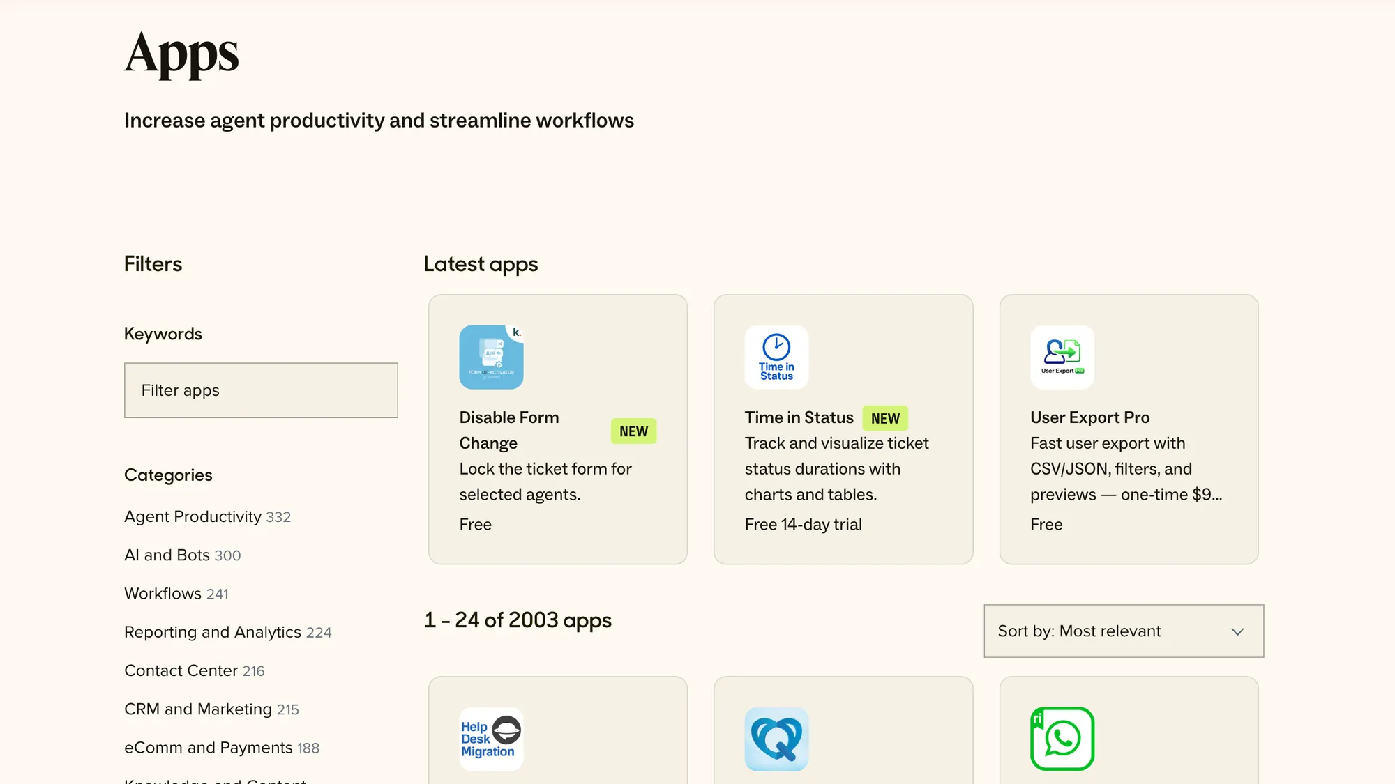 Zendesk integrations.