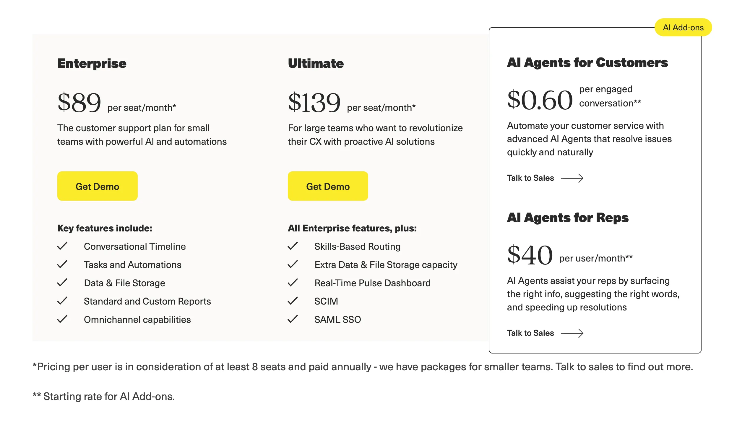 Kustomer pricing.