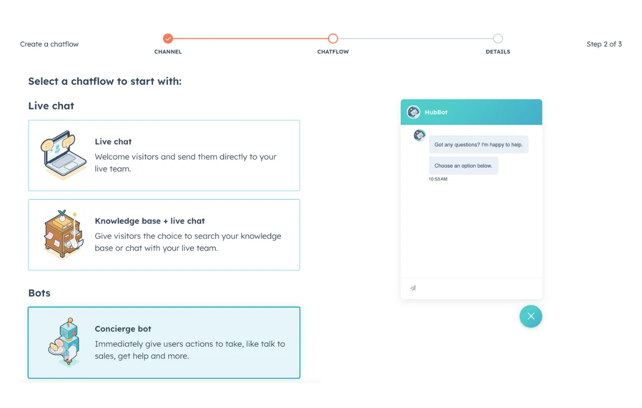HubSpot AI chatbot.