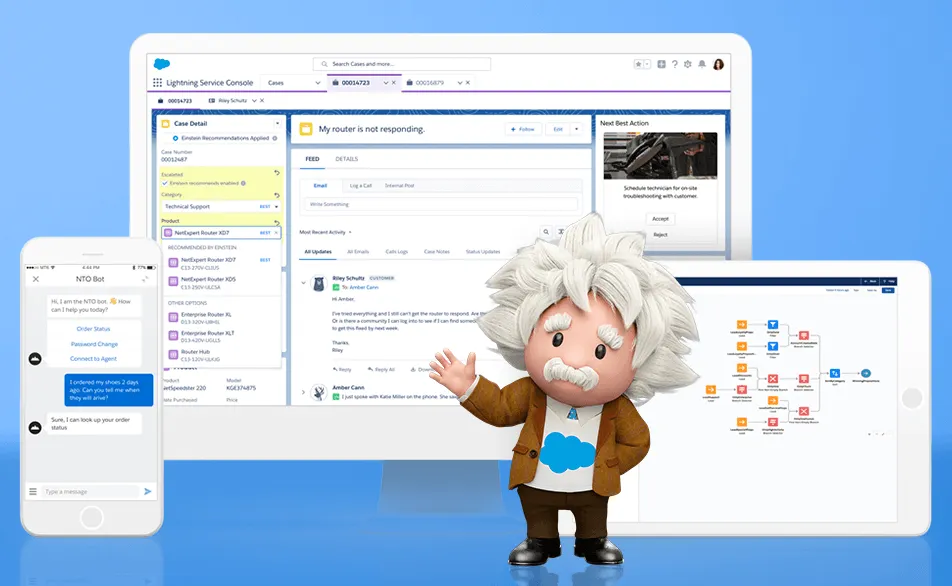 Salesforce Service Cloud Einstein AI.