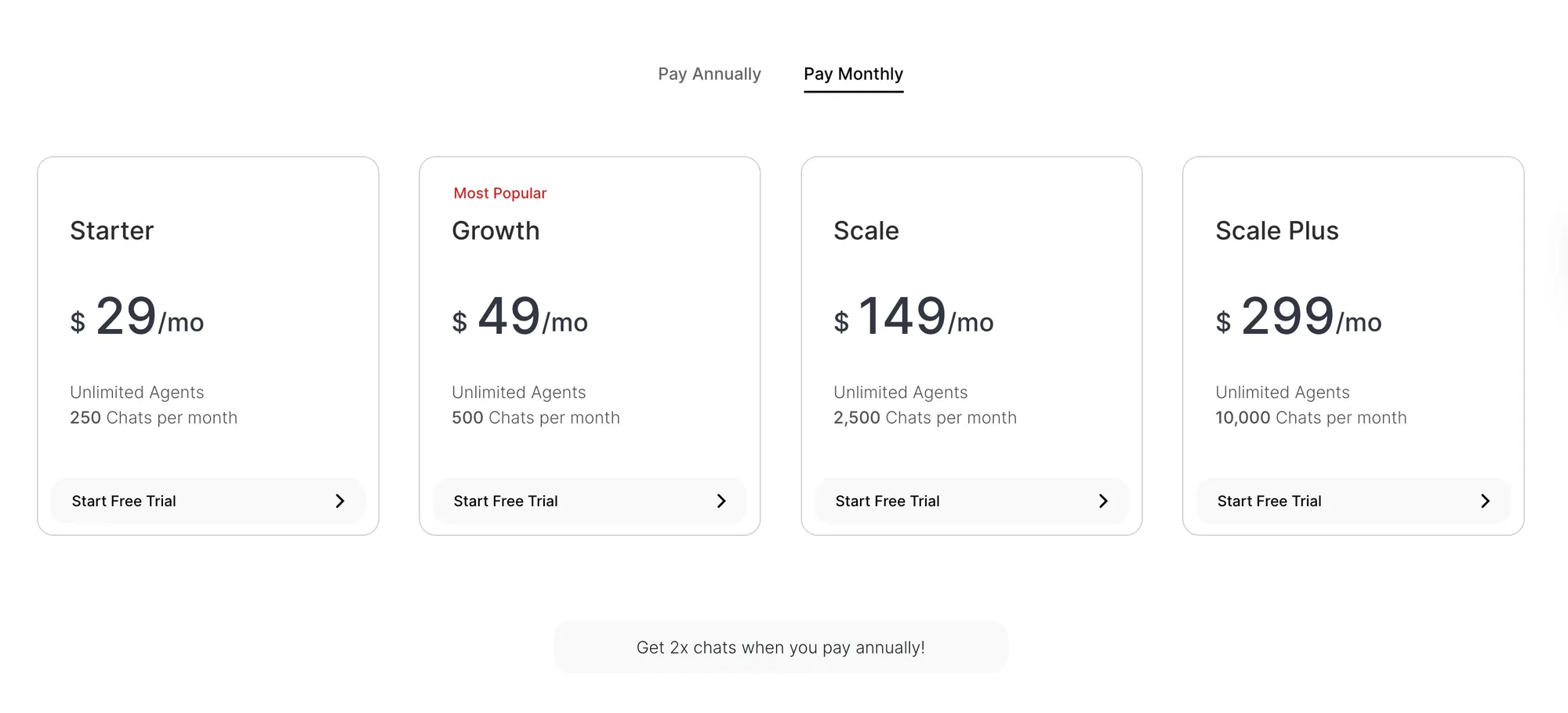 HappyFox Live chat's pricing.