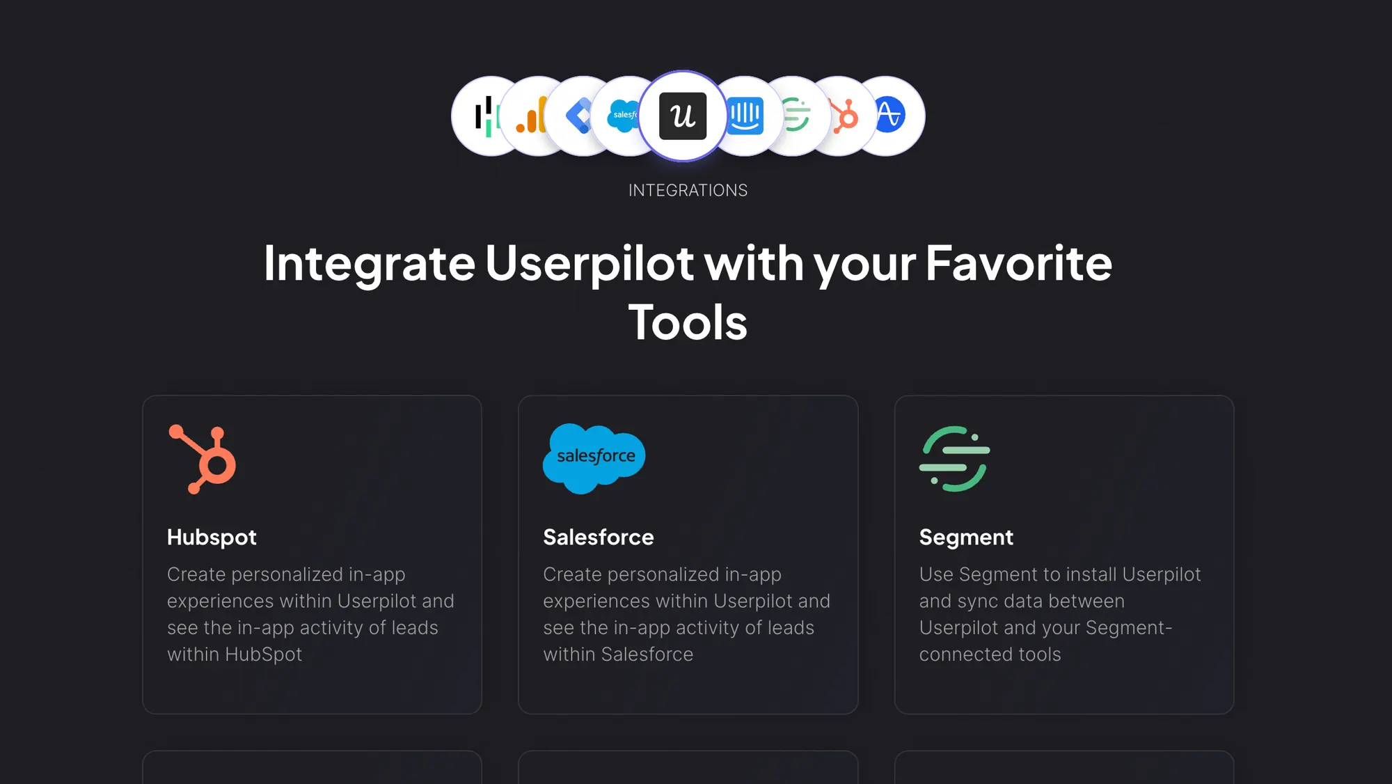 Userpilot integrations.