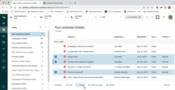 Zendesk tickets