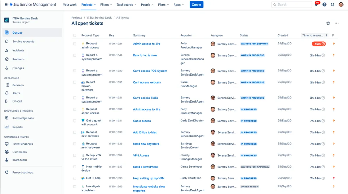 Jira Service Management ticketing system