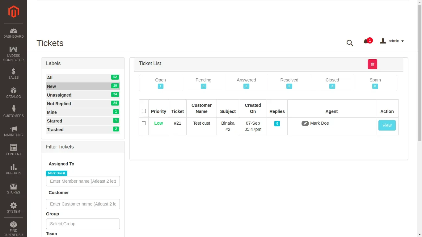 UVdesk ticketing system