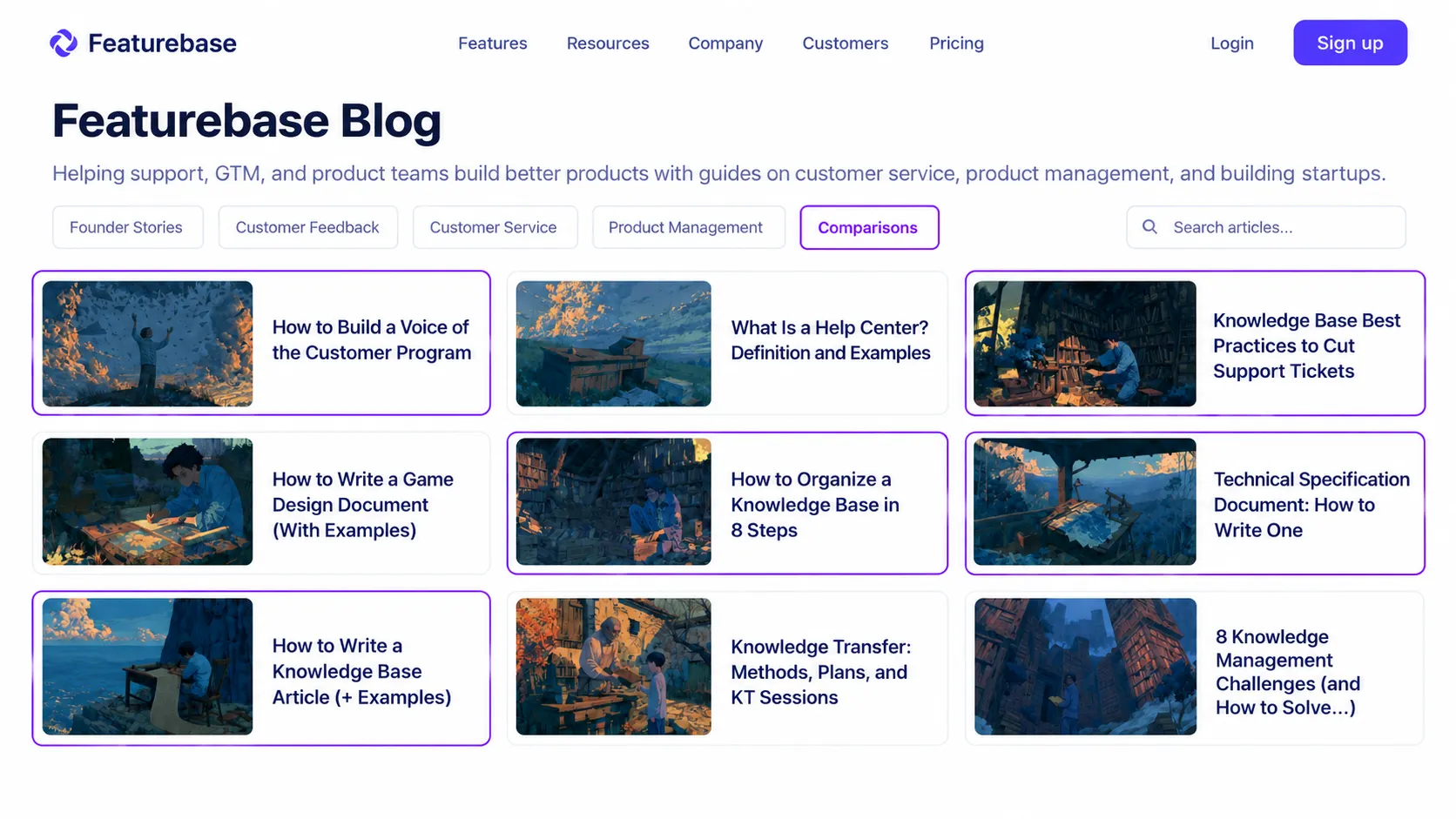 Featurebase how-to guides highlighted.