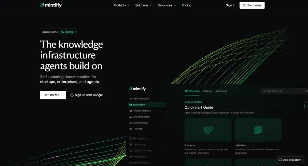 Mintlify landing page
