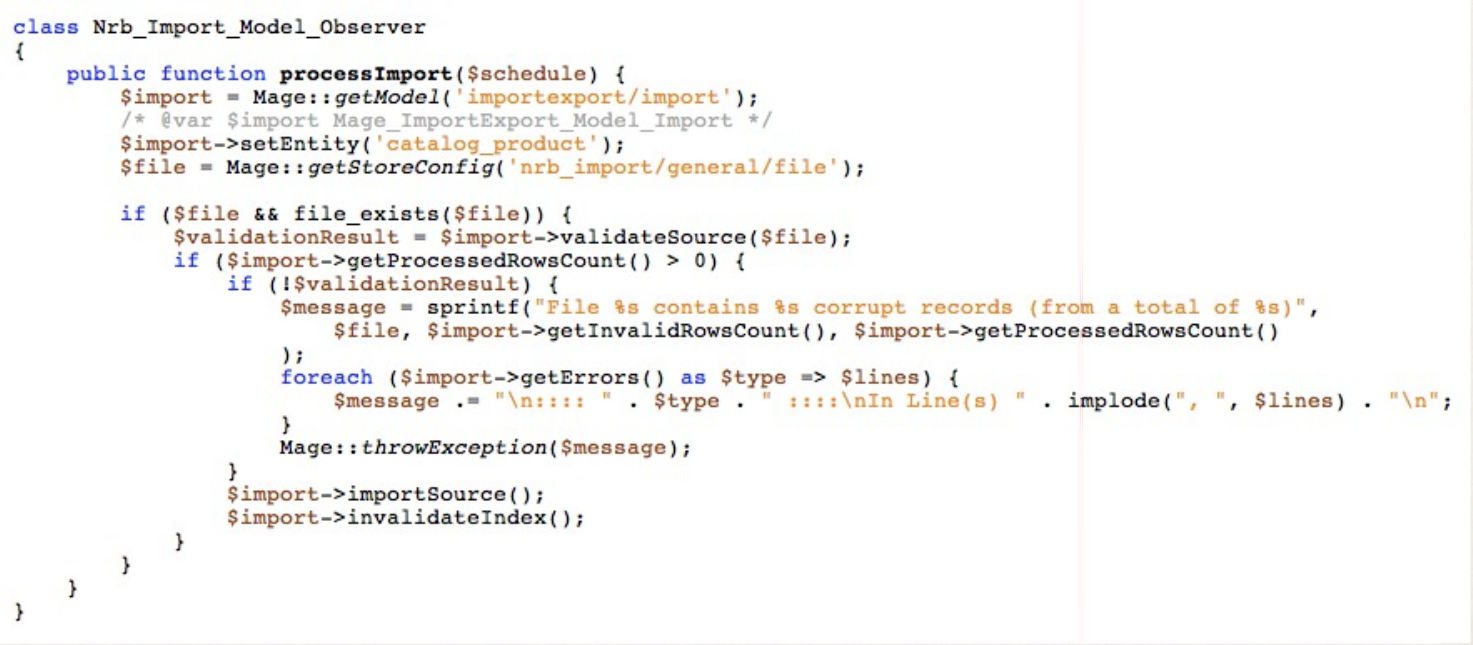 Import from cli/cronjob