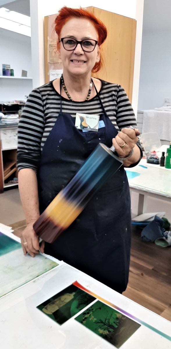 Seraphina Martin in the studio.