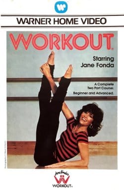 The cover of Jane Fonda's Workout video from 1982