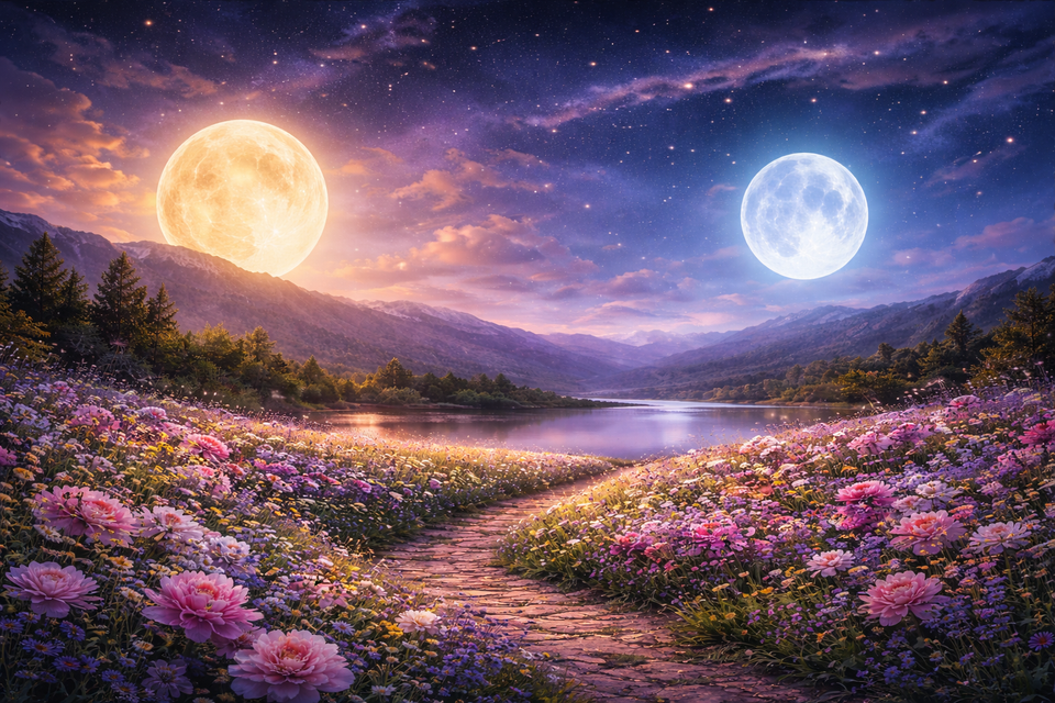 The Flower Moon & The Blue Moon: A Rare Cycle of Blooming and Becoming