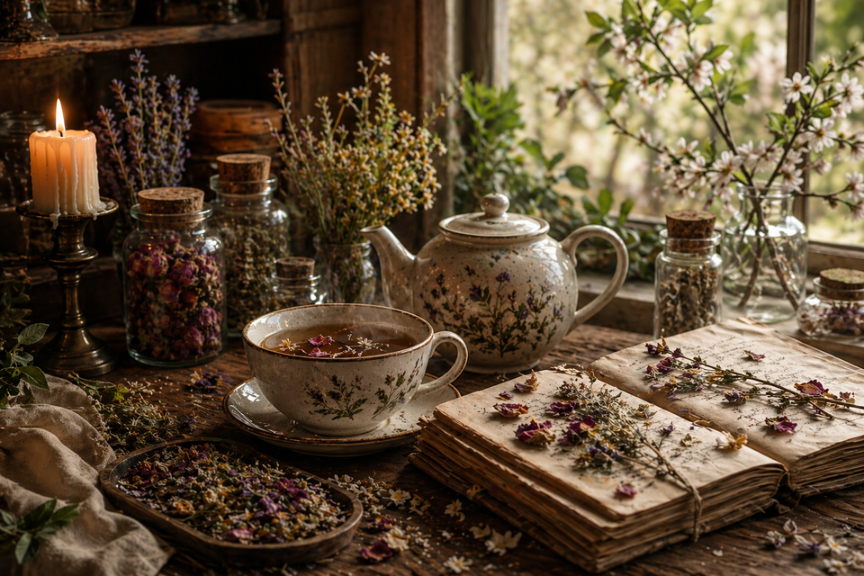 The Tea Grimoire: Spring Recipes for Renewal, Intention, and Ritual