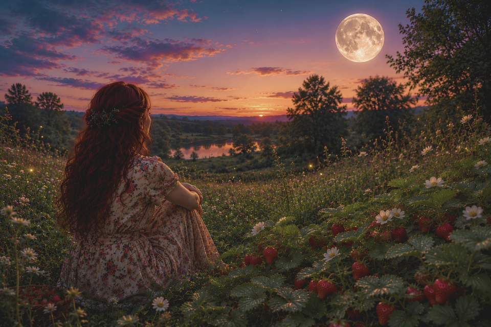 The Full Strawberry Moon: A Season Ripened by Light