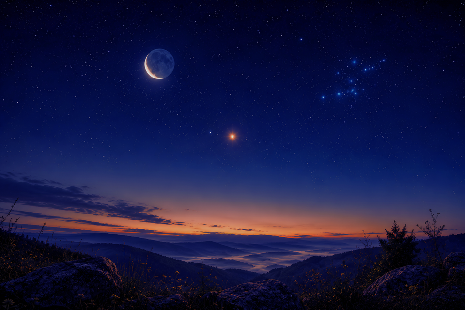 The Moon, Mars, and the Seven Sisters: A Celestial Triangle of Courage, Memory, and New Beginnings