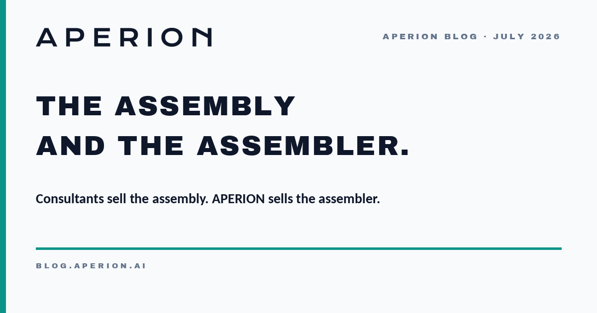 The Assembly and the Assembler