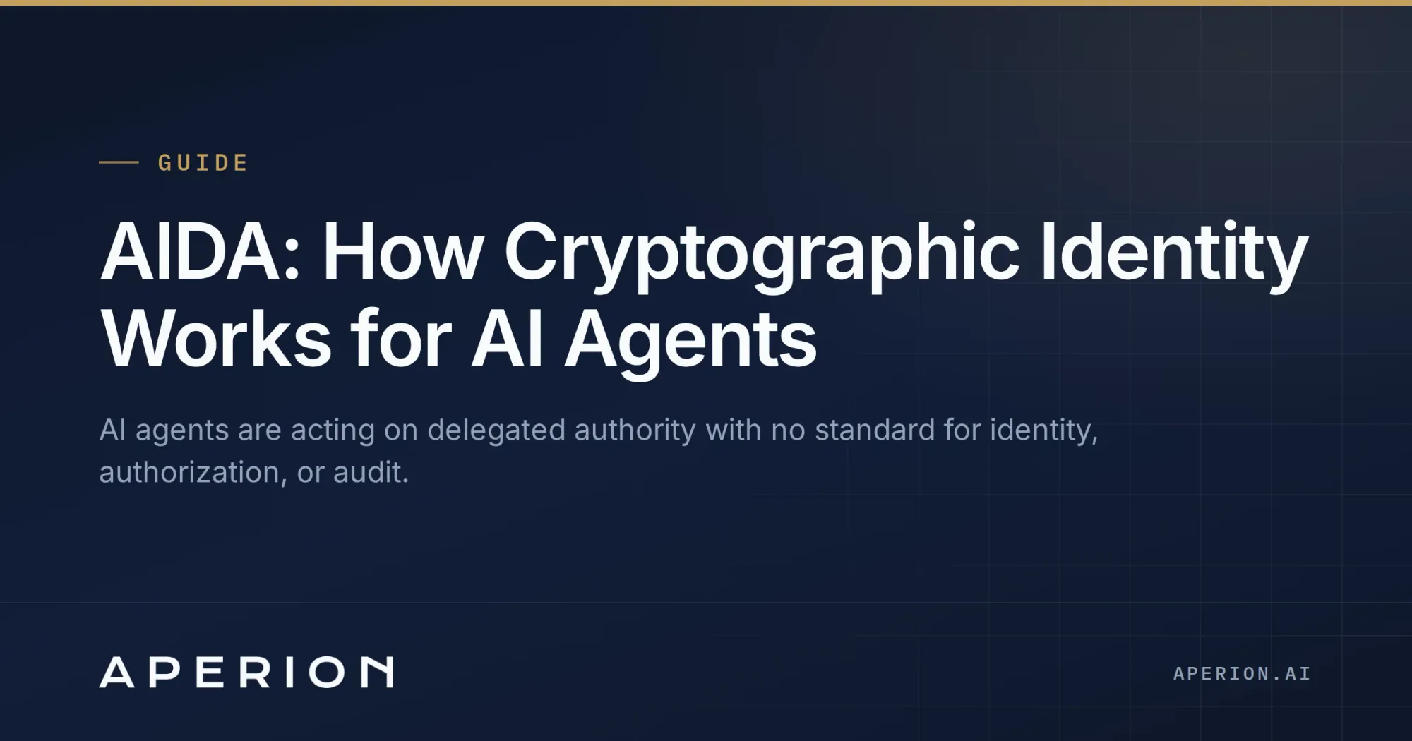 AIDA: How Cryptographic Identity Works for AI Agents