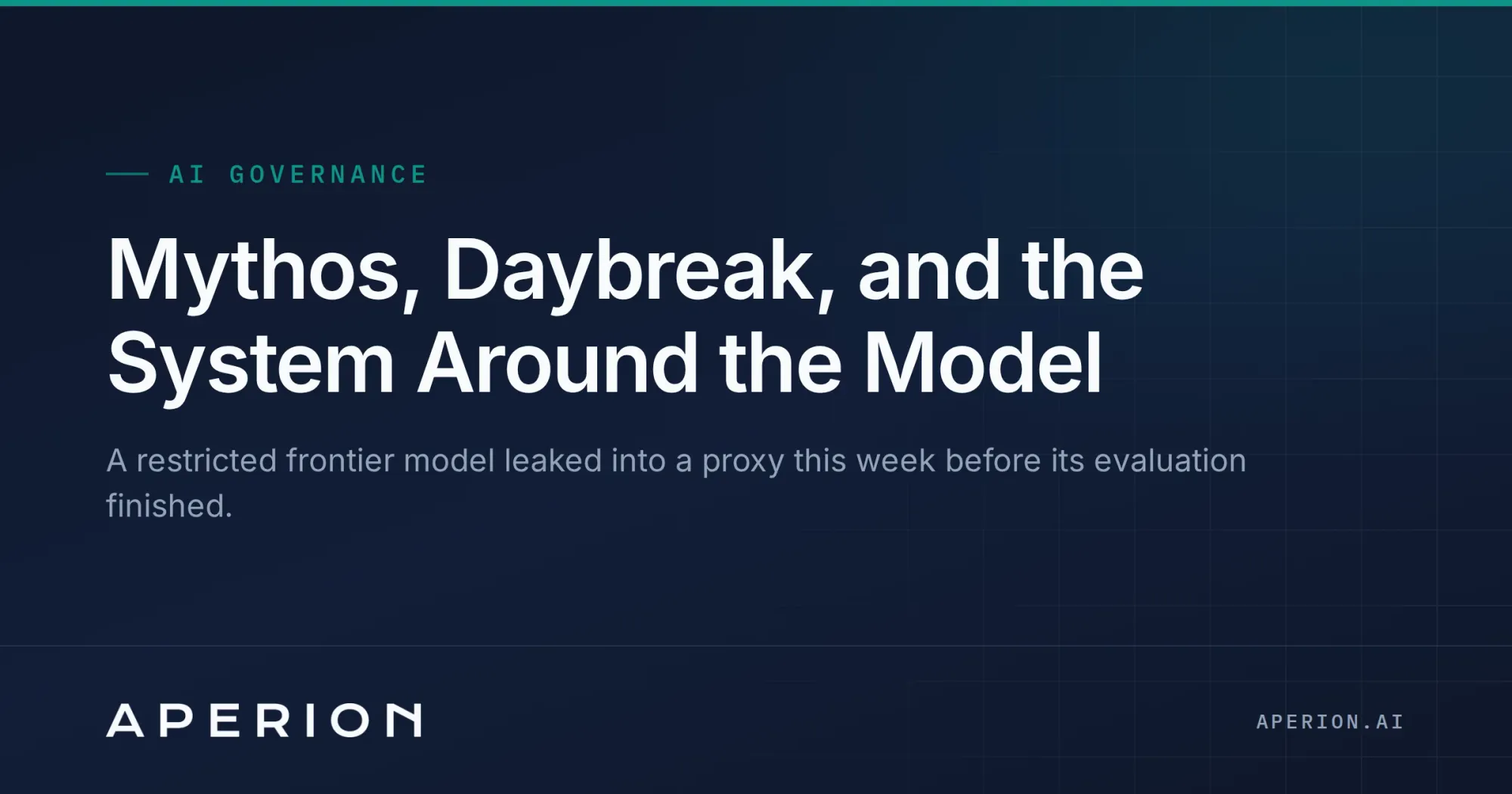 Mythos, Daybreak, and the System Around the Model