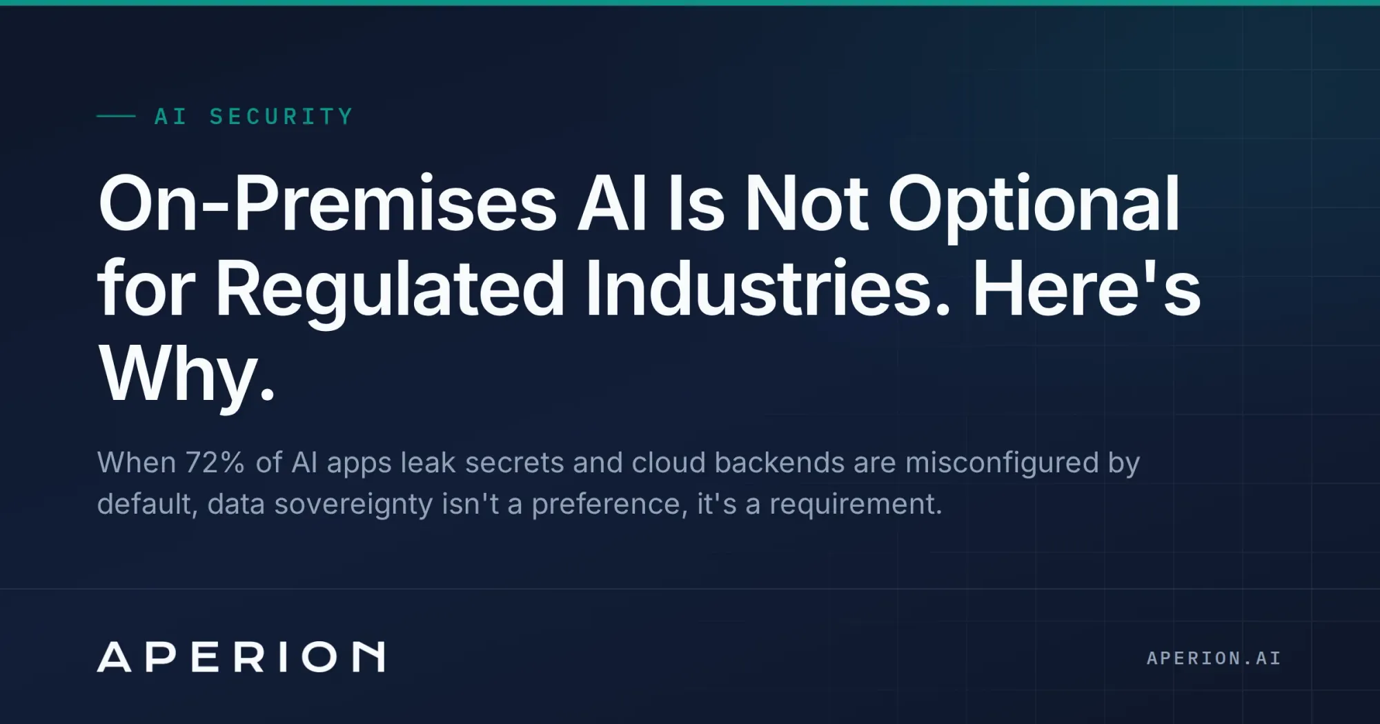 On-Premises AI Is Not Optional for Regulated Industries. Here's Why.