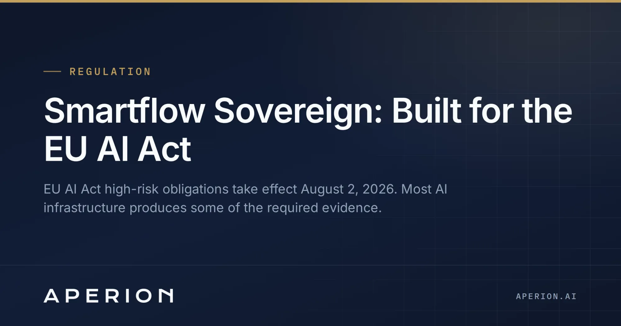 Smartflow Sovereign: Built for the EU AI Act