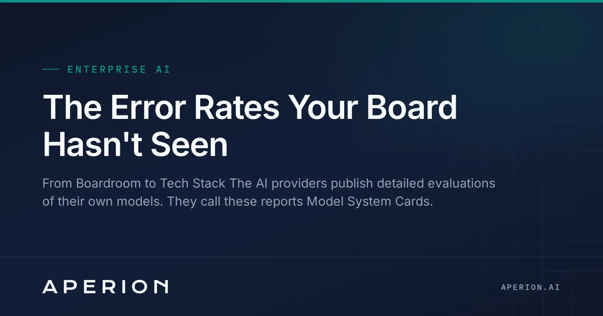 The Error Rates Your Board Hasn't Seen
