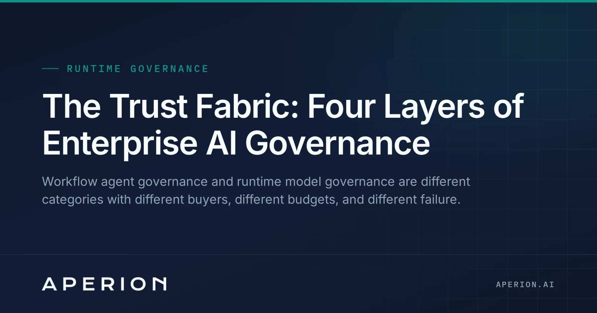 The Trust Fabric: Four Layers of Enterprise AI Governance