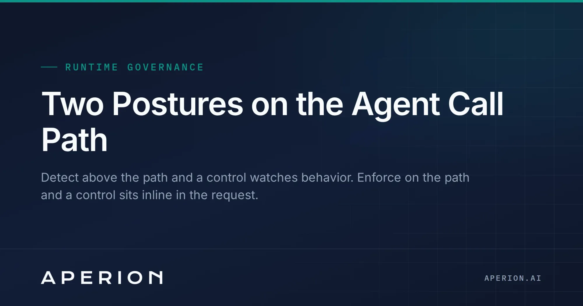 Two Postures on the Agent Call Path