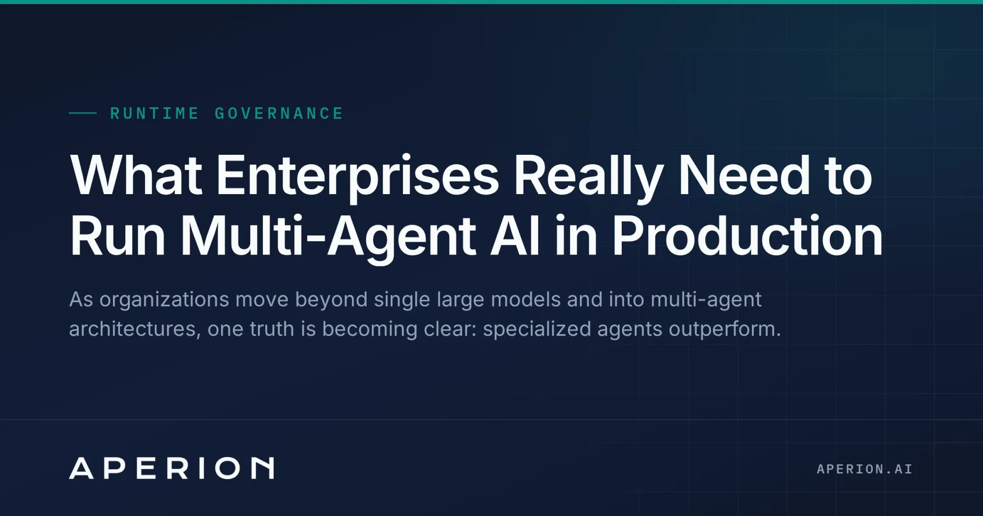 What Enterprises Really Need to Run Multi-Agent AI in Production