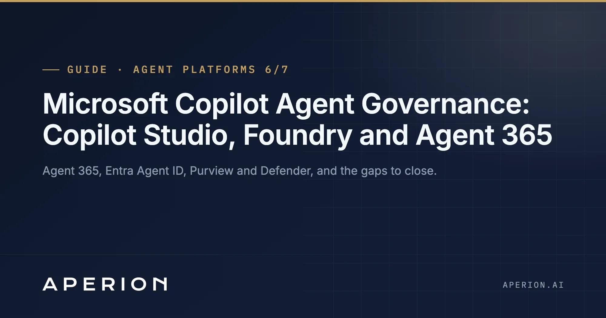 Microsoft Copilot Agent Governance: Copilot Studio, Foundry and Agent 365