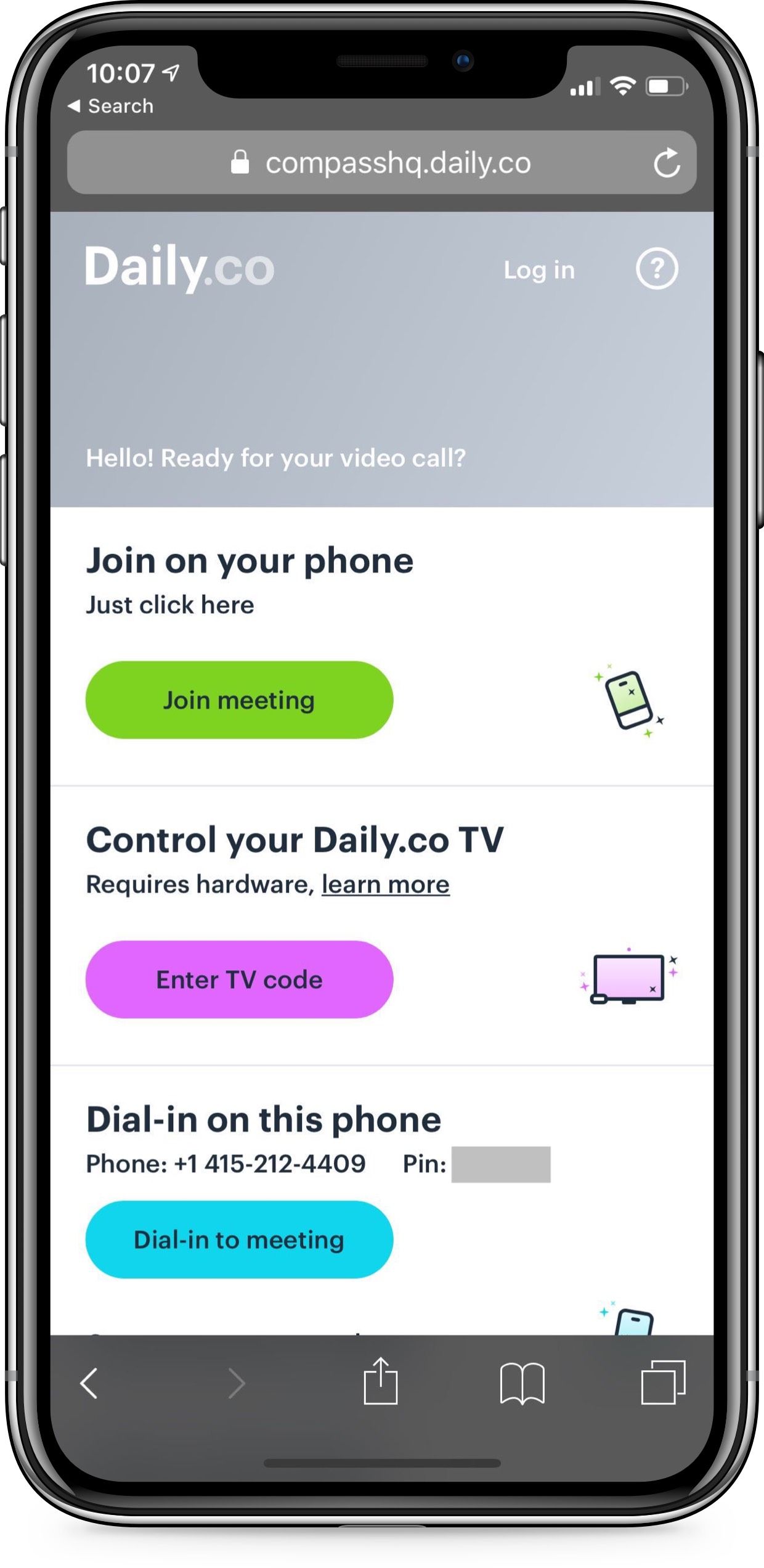 Mobile join page.
