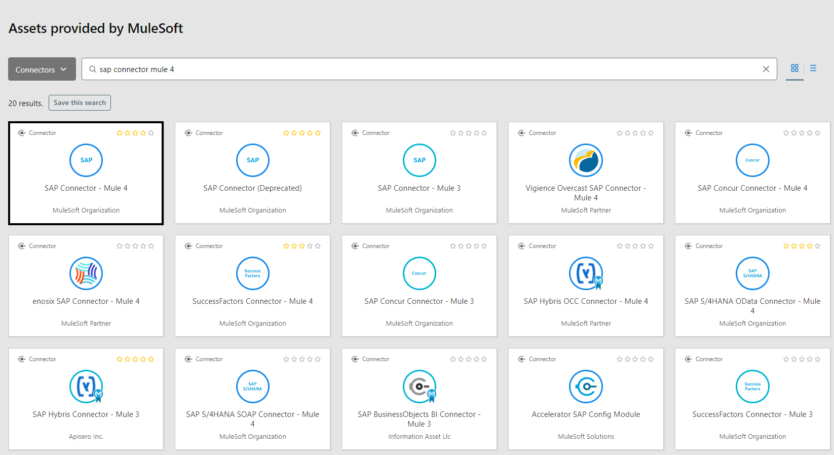 Mule 4 SAP Connector 5.9 Örnekleri