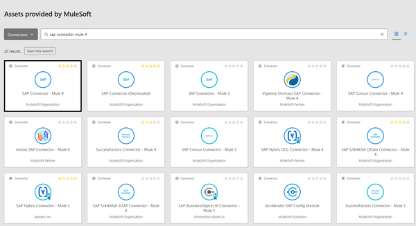 Mule 4 SAP Connector 5.9 Örnekleri