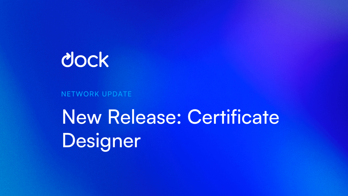 New Dock Certs Release: Custom Certificate Designer