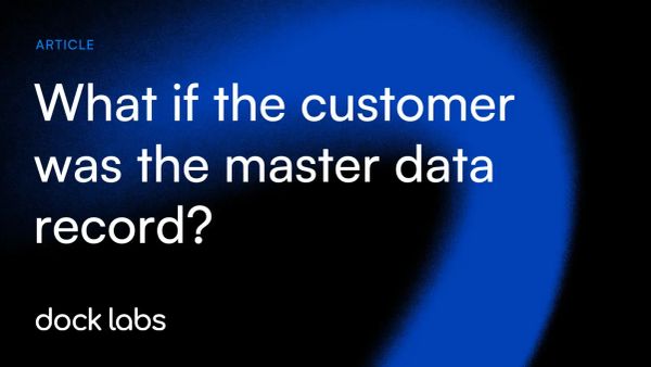 What if the customer was the master data record?