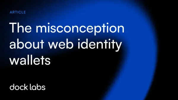 The misconception about web identity wallets