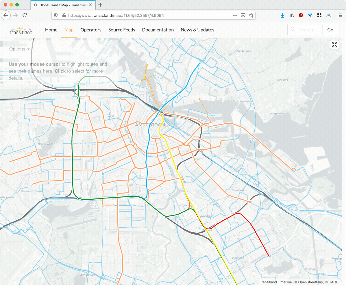 Transitland v2 Adds a Global Map and Vector Tiles